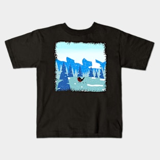 Ice mountain in snow Kids T-Shirt